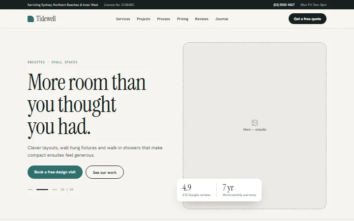The Bathroom Classic example website