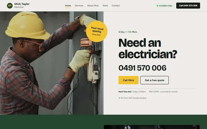 The Local Sparky example website