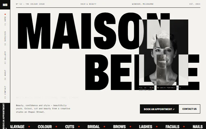 The Salon Bold example website
